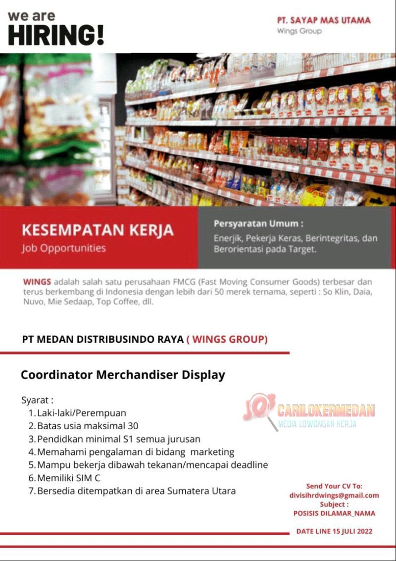 Loker S Di Pt Medan Distribusindo Raya Sumatera Utara Juli