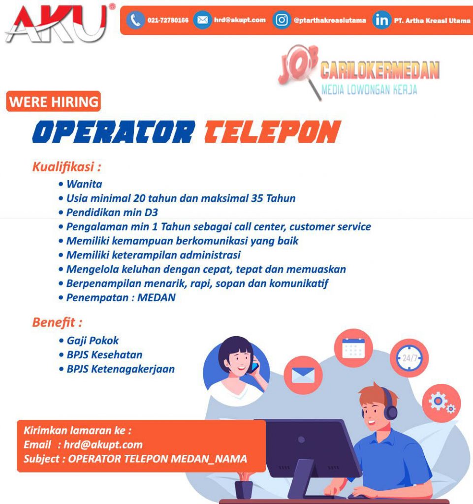 Loker D S Di Pt Artha Kreasi Utama Medan September