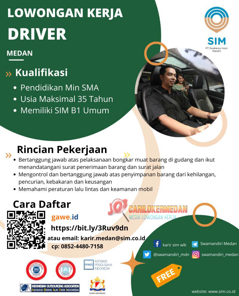 Loker SMA SMK Di PT Swakarya Insan Mandiri Medan 2022