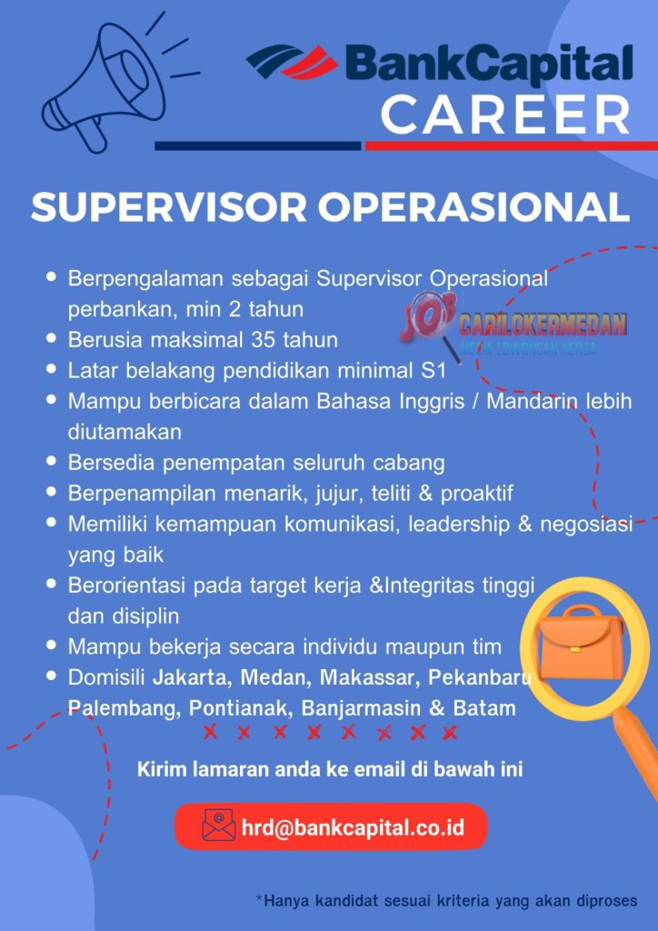 Loker D S Di Pt Bank Capital Indonesia Medan November