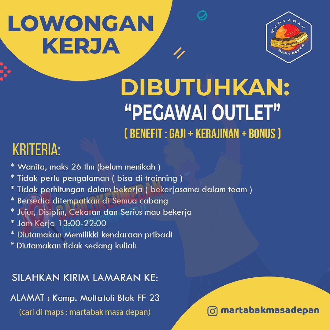 Lowongan Kerja Di Martabak Masa Depan Medan Mei 2023