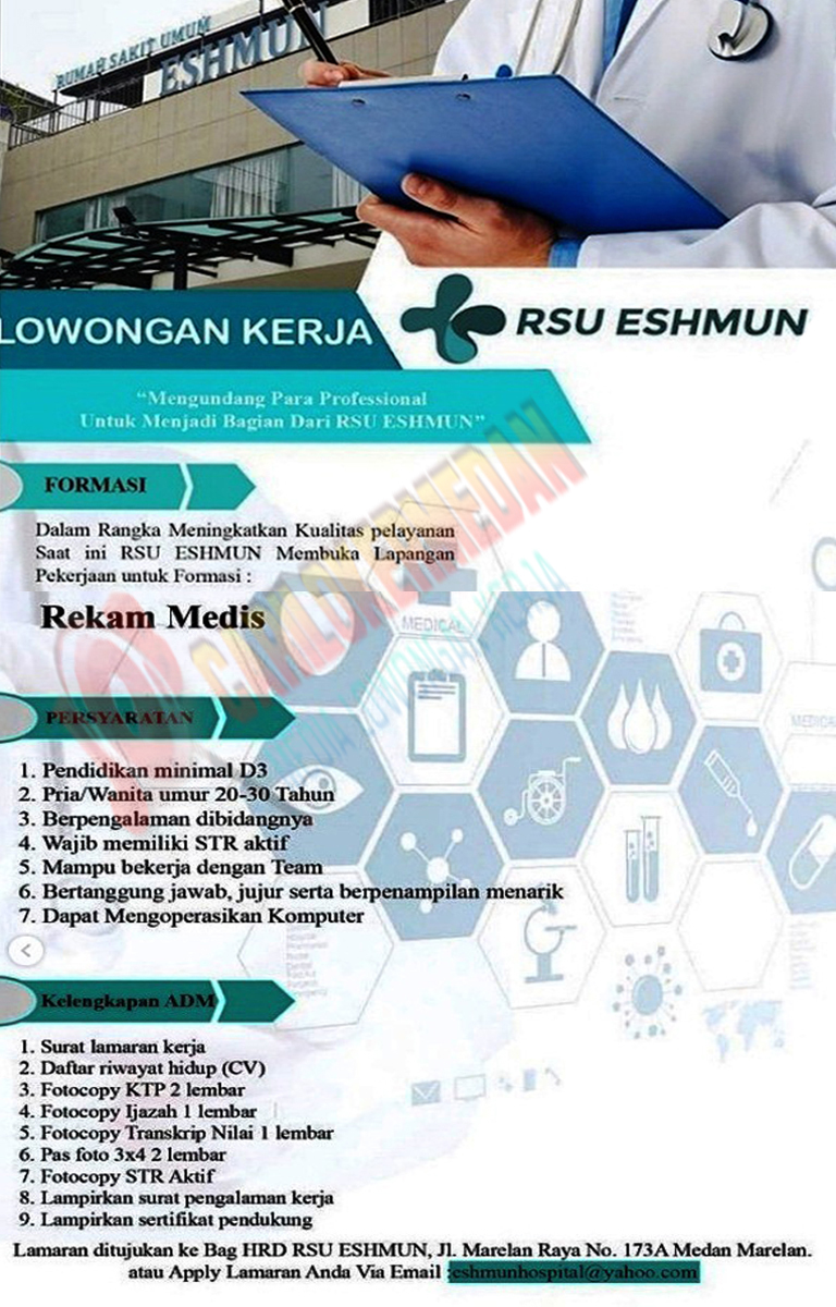 Lowongan Kerja Tamatan D3 S1 Di RSU Eshmun Marelan Medan News