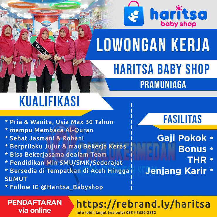 Lowongan Kerja Tamatan SMA SMK Di Haritsa Baby Shop Juni 2020