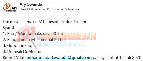 Lowongan Kerja Terbaru Di PT Ciomas Adisatwa Medan Juli 2020 News