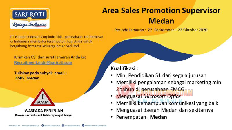 Lowongan Kerja Tamatan D3 S1 Di PT Nippon Indosari Corpindo Medan