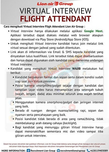 Lowongan Kerja SMA SMK Di Lion Air Group Medan Oktober 2020 2