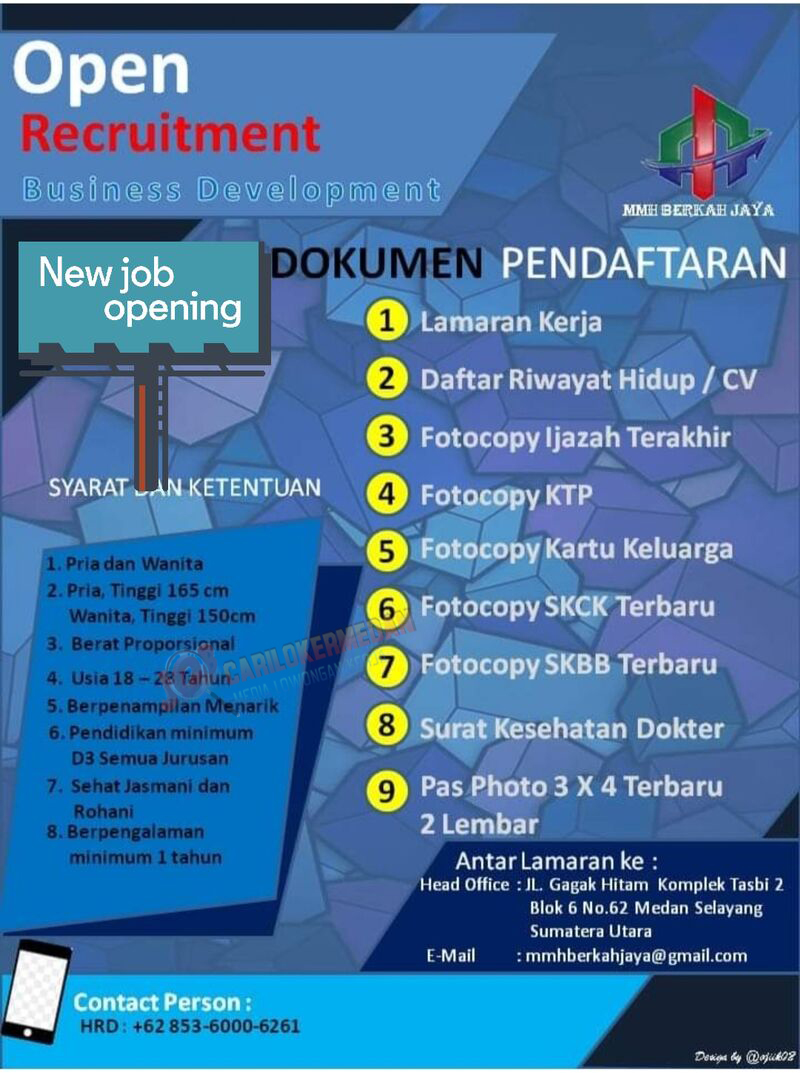 Informasi Lowongan Kerja Di Pt Mmh Berkah Jaya Medan Januari 2021