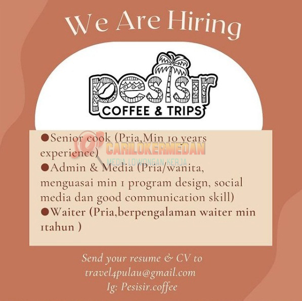Lowongan Kerja Di Pesisi Coffee & Trips Medan Mei 2021