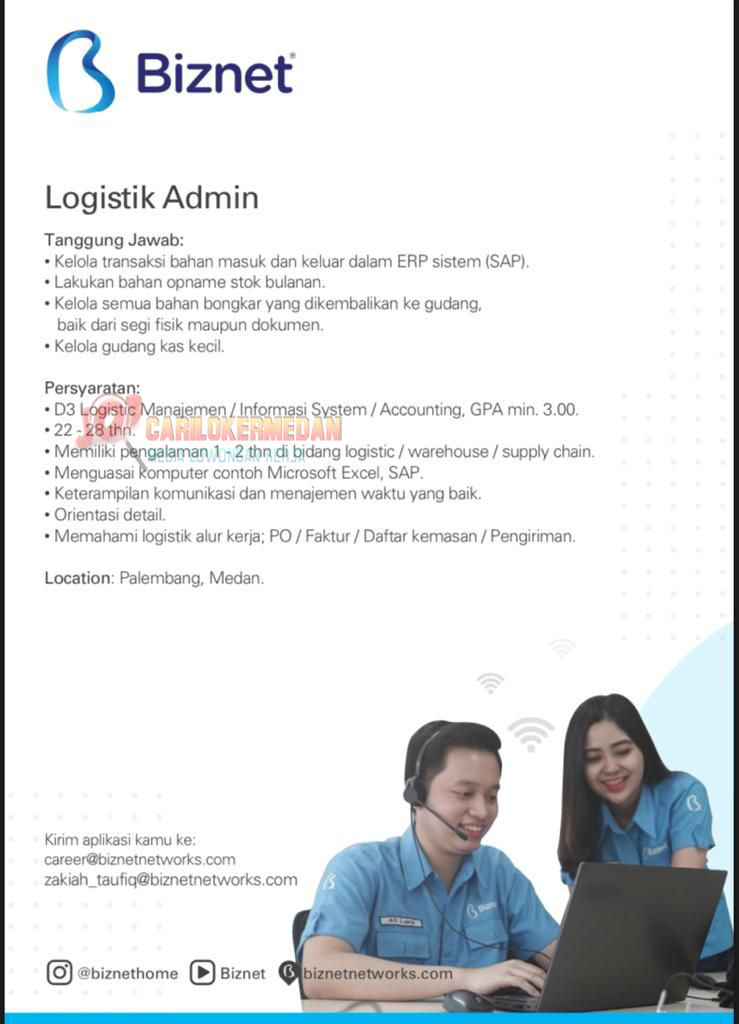 Loker D3 S1 Di PT Supra Primatama Nusantara Biznet Networks Medan 3