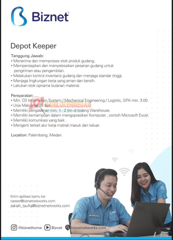 Loker D3 S1 Di PT Supra Primatama Nusantara Biznet Networks Medan 4