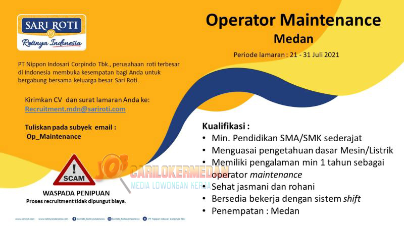 Loker SMA SMK Di PT Nippon Indosari Corpindo Medan Juli 2021