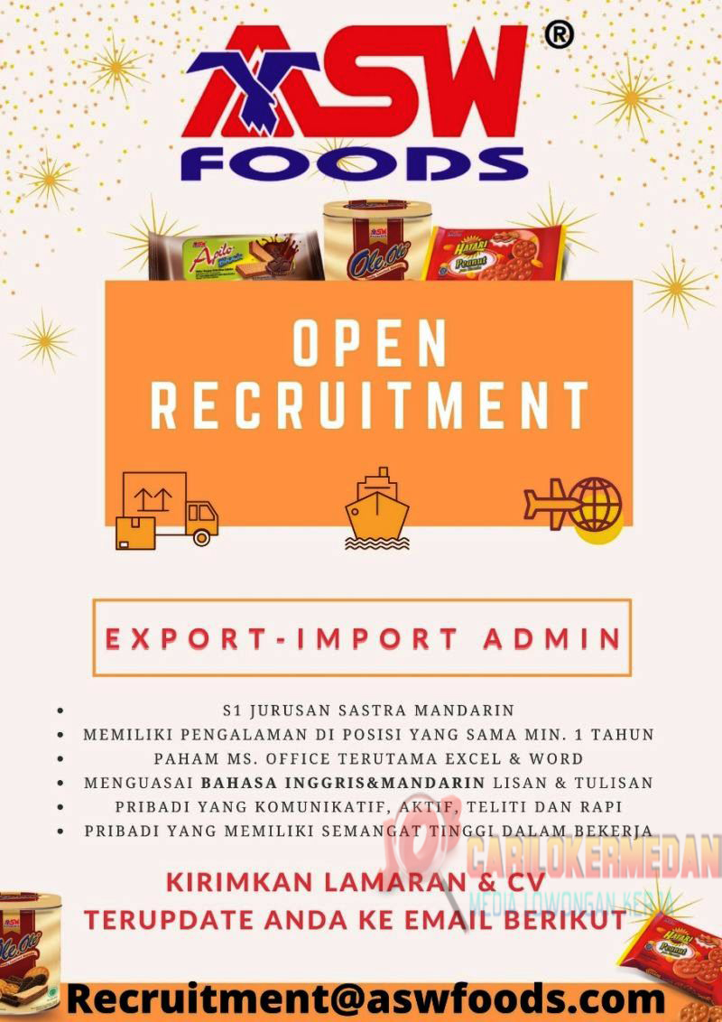 Lowongan Kerja S1 Di PT ASW Foods Manufacture Medan Juli 2021