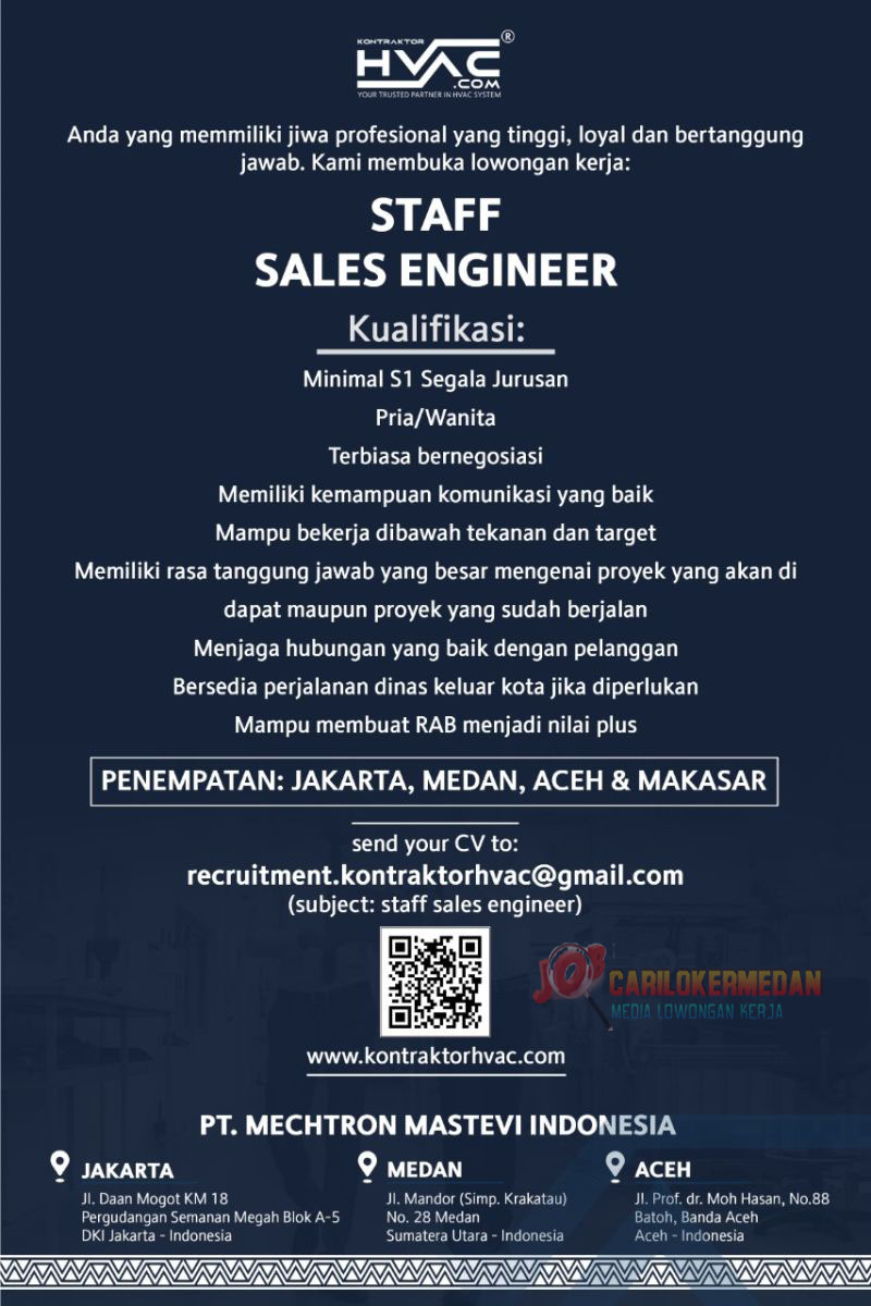 Loker SMK STM D3 S1 Di PT Mechtron Mastevi Indonesia Medan 3