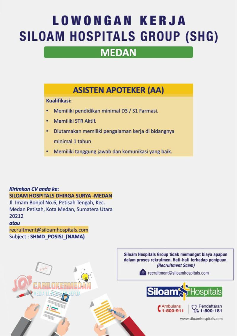 Loker Tamatan D3 S1 Di Siloam Hospital Group Medan Oktober 2021