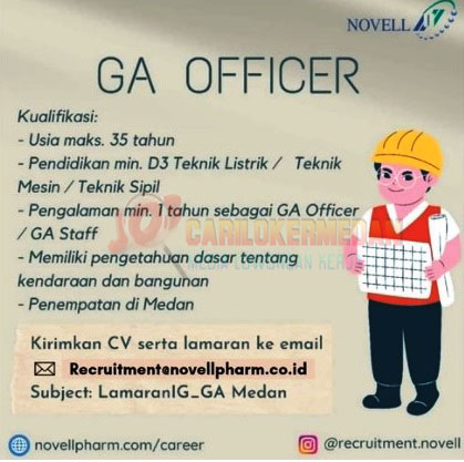 Loker D3 S1 Di PT Novell Pharmaceutical Laboratories Medan