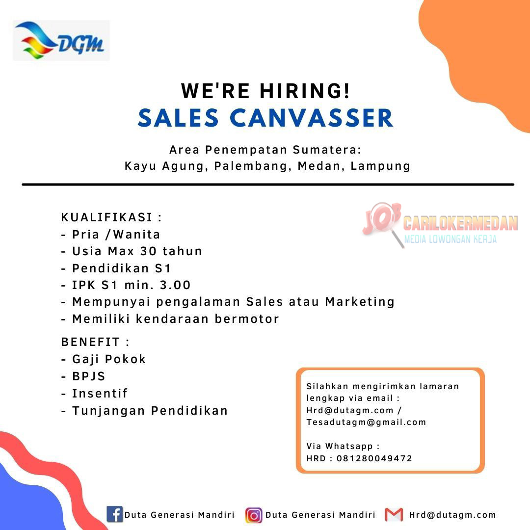 Loker D3 S1 Di PT Duta Generasi Mandiri Medan Desember 2021 4