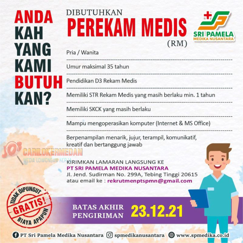 Loker Tamatan D3 S1 Di PT Sri Pamela Medika Nusantara Tebing Tinggi 1