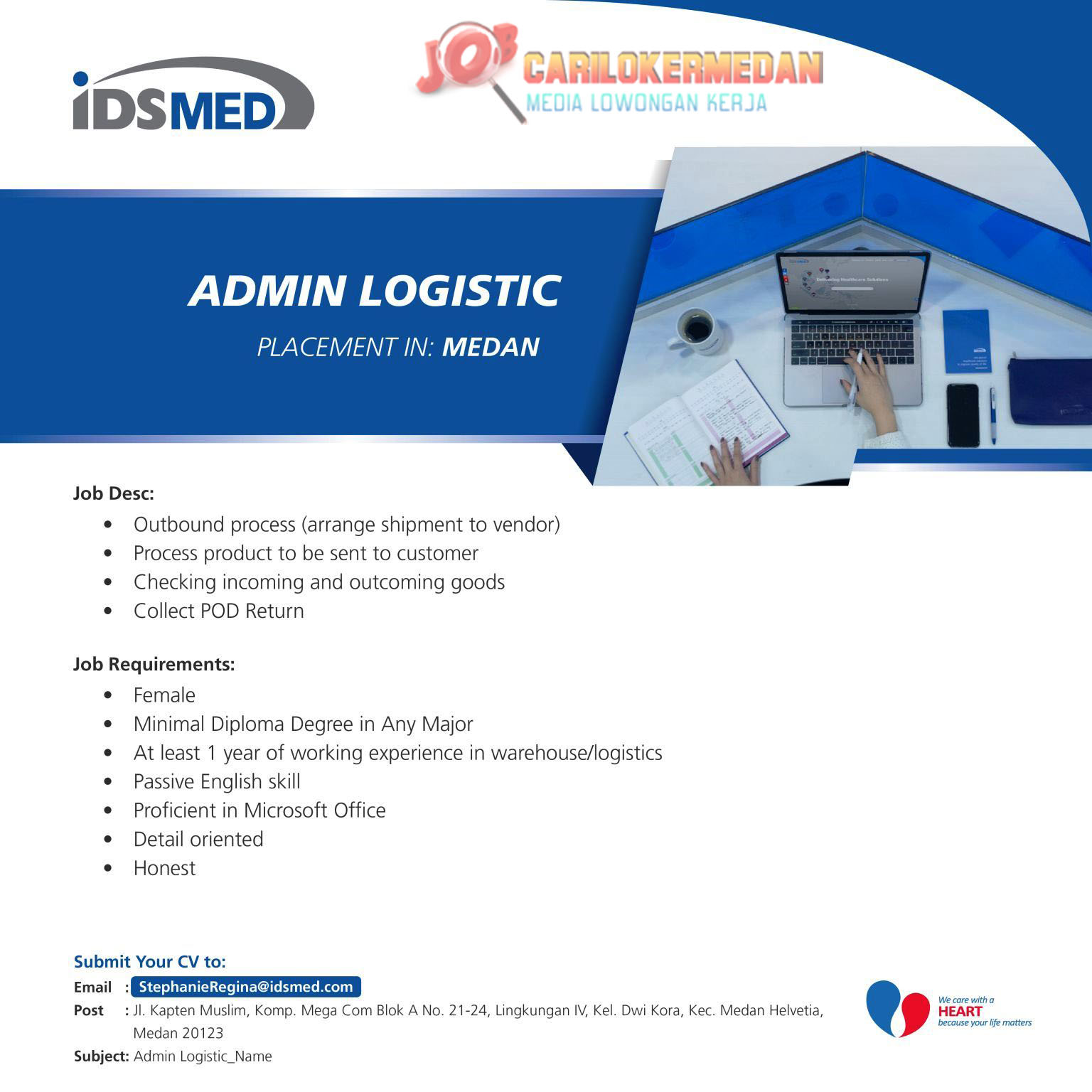 Lowongan Kerja D3 S1 Di IDS Medical Systems indonesia Medan 1