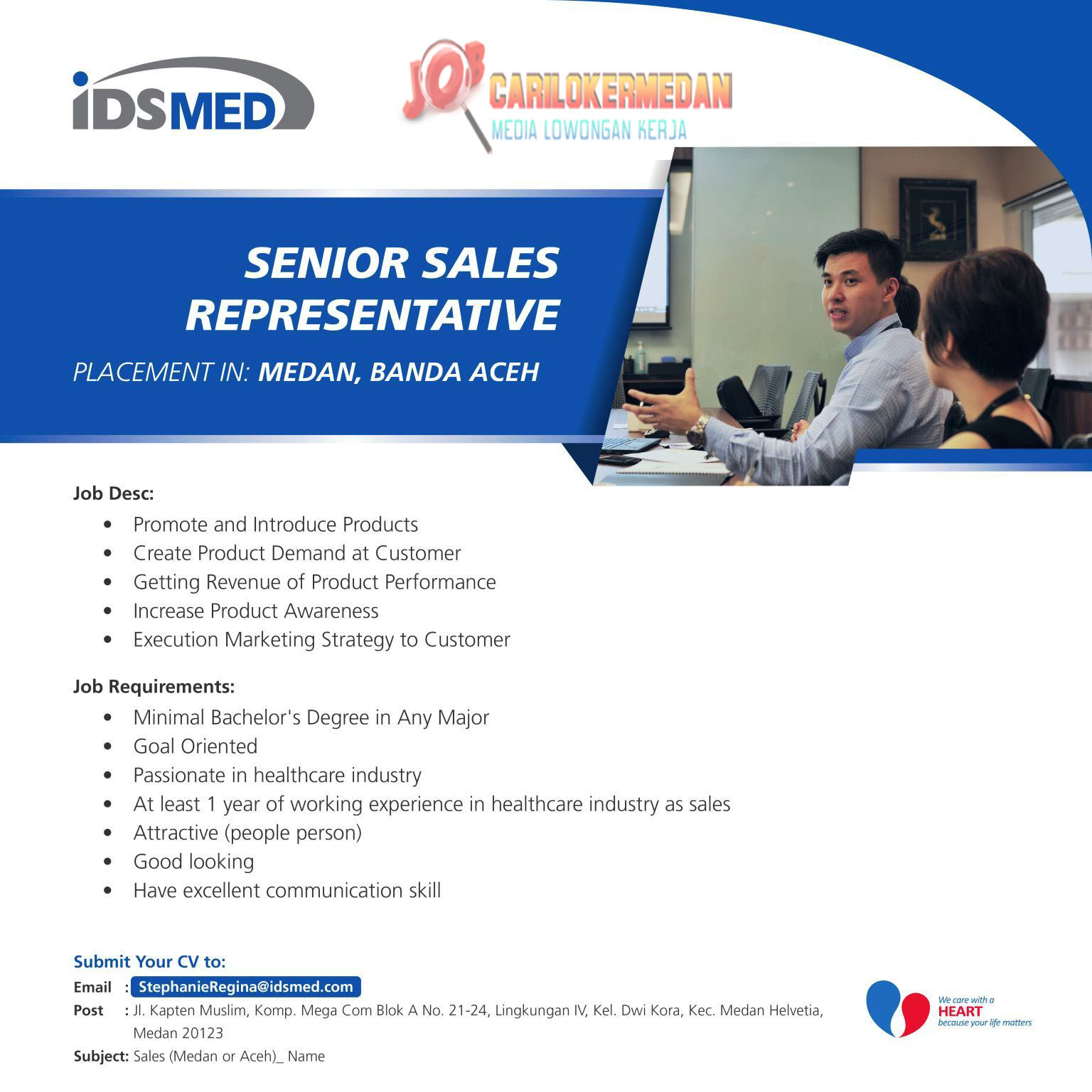 Lowongan Kerja D3 S1 Di IDS Medical Systems indonesia Medan 3