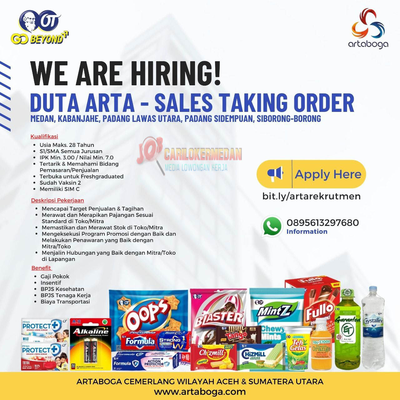 Loker SMA SMK S1 Di PT Arta Boga Cemerlang Medan Juli 2022