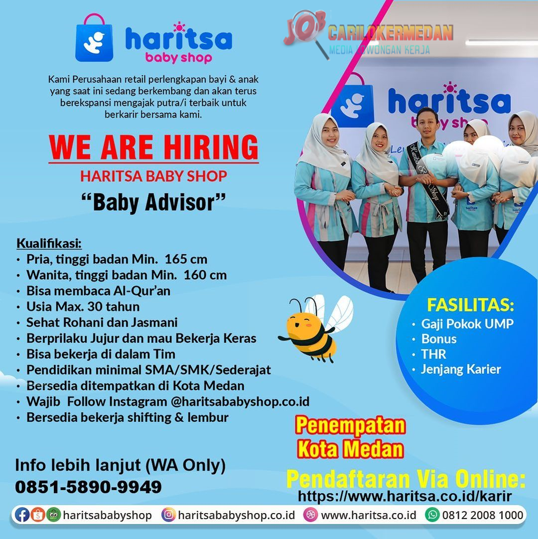 Lowongan Kerja SMA SMK Di Haritsa Baby Shop Medan Juli 2022 1