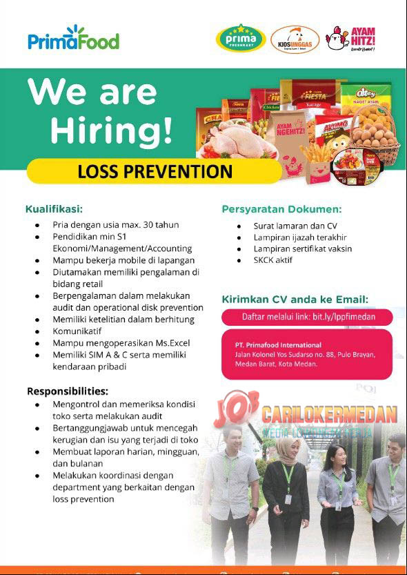 Loker S1 Di PT Primafood International Medan Agustus 2022