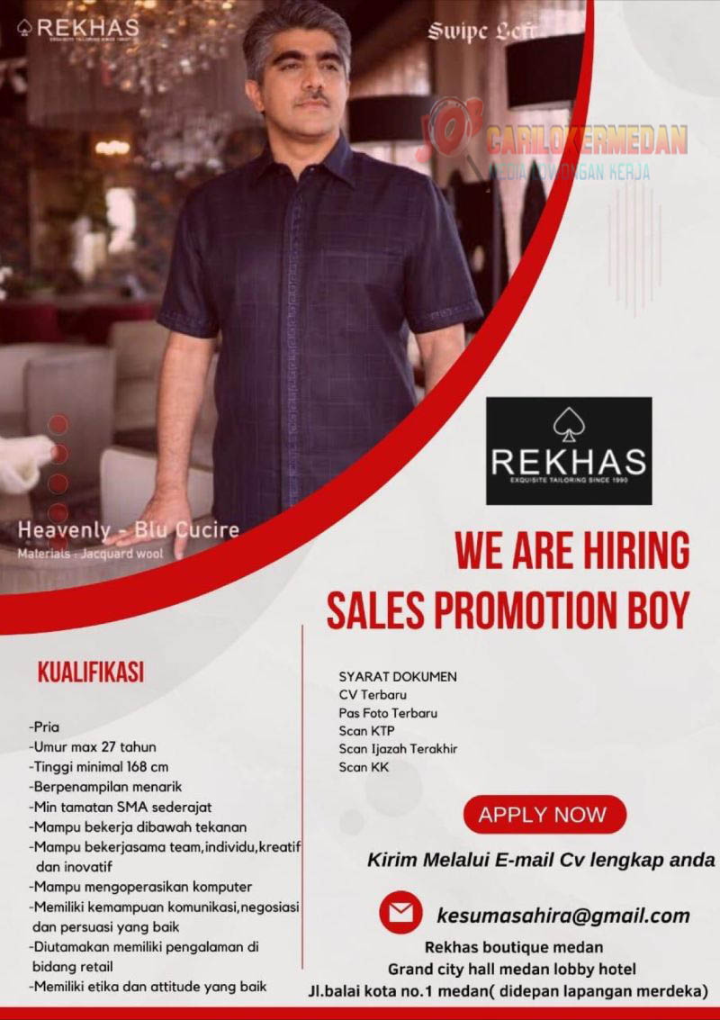 Loker SMA SMK Di Rekhas Boutique Medan Agustus 2022