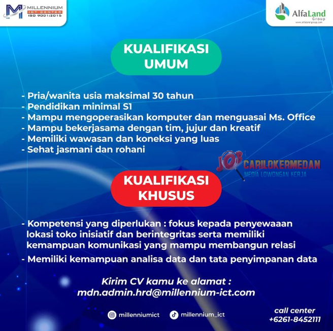 Lowongan Kerja S1 Di Millenium ICT Center Medan Agustus 2022 1