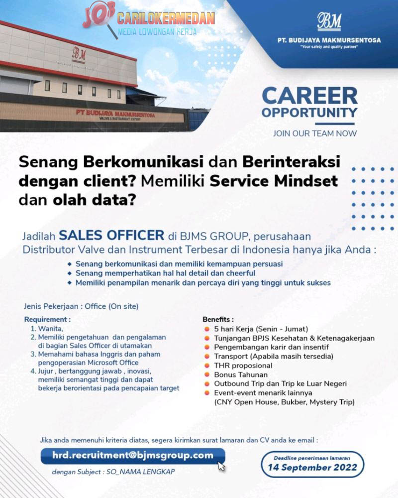 Loker Di PT Budijaya Makmursentosa Medan September 2022