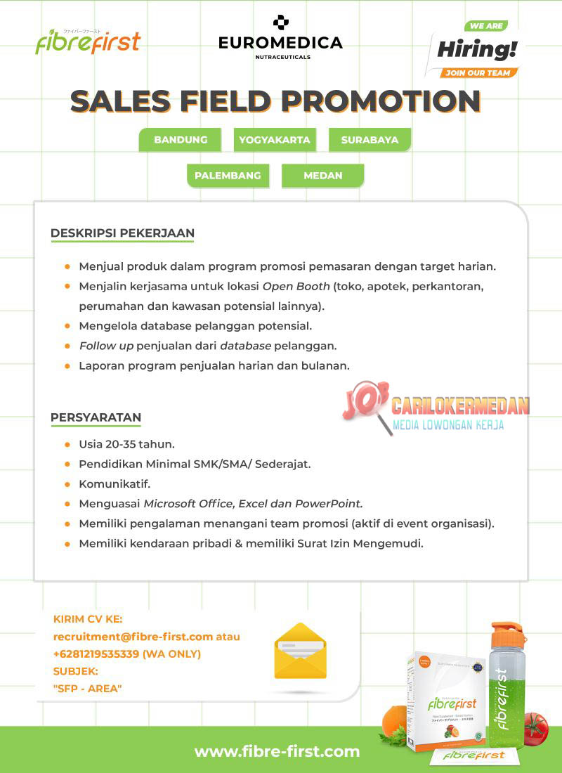 Loker SMA SMK Di PT Kobe Nutri Farma Medan September 2022