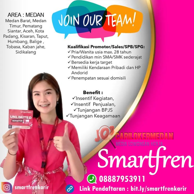 Lowongan Kerja SMA SMK Di PT Smartfren Telecom Medan