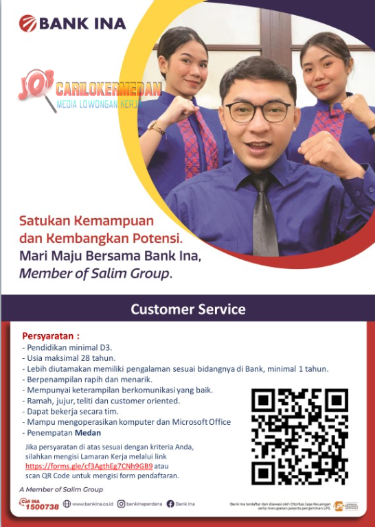 Loker D3 S1 Di PT Bank Ina Perdana Tbk Medan Oktober 2022 1