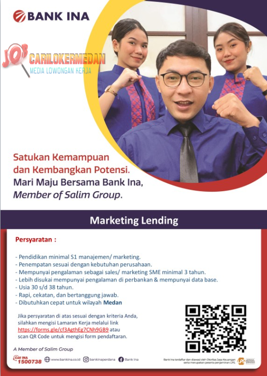 Loker D3 S1 Di PT Bank Ina Perdana Tbk Medan Oktober 2022