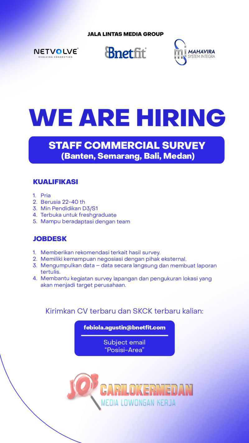 Loker D3 S1 Di PT Jala Lintas Media Medan Oktober 2022