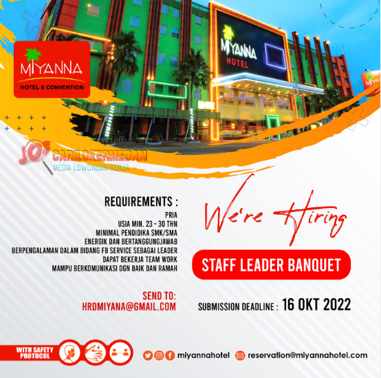 Loker Tamatan SMA SMK Di Miyana Hotel Medan Oktober 2022 1