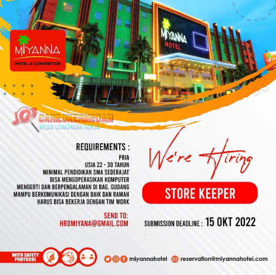Loker Tamatan SMA SMK Di Miyana Hotel Medan Oktober 2022