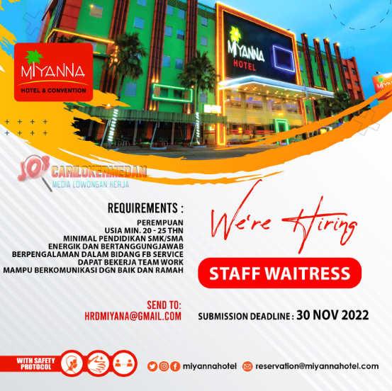Loker SMA SMK D3 S1 Di Miyana Hotel Medan November 2022 2