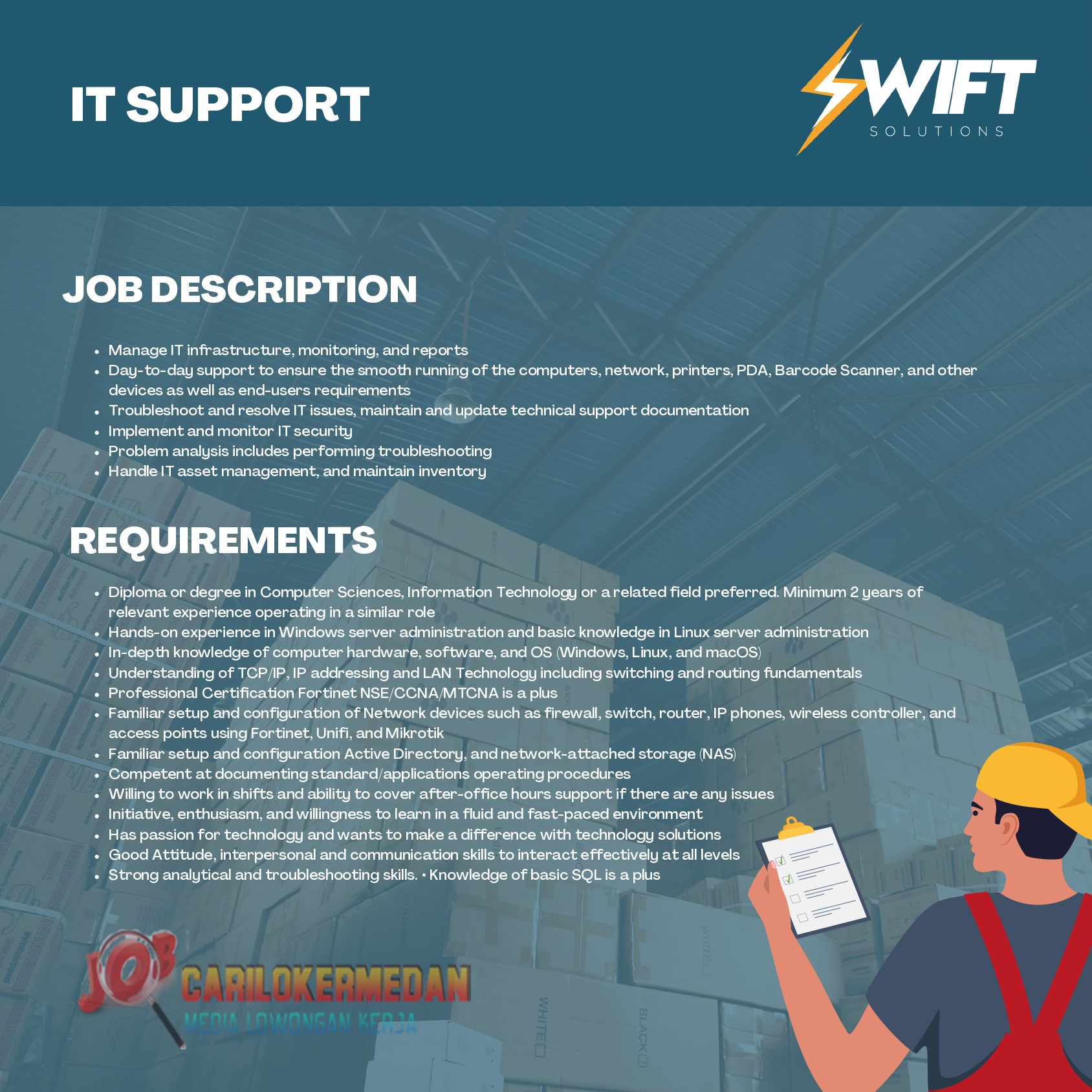 Lowongan Kerja Di Swift Solutions Medan November 2022 7