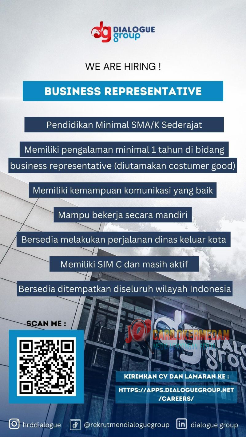 Loker SMA SMK Di Dialogue Group Medan Desember 2022