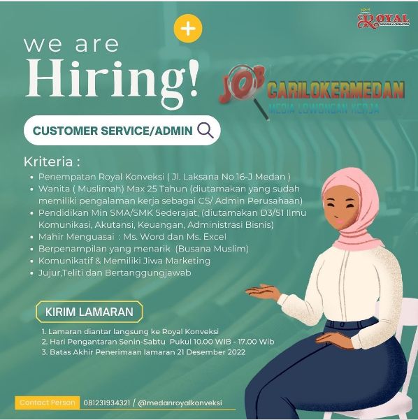 Loker Tamatan SMA SMK D3 S1 Di CV Royal Putra Hutama Medan