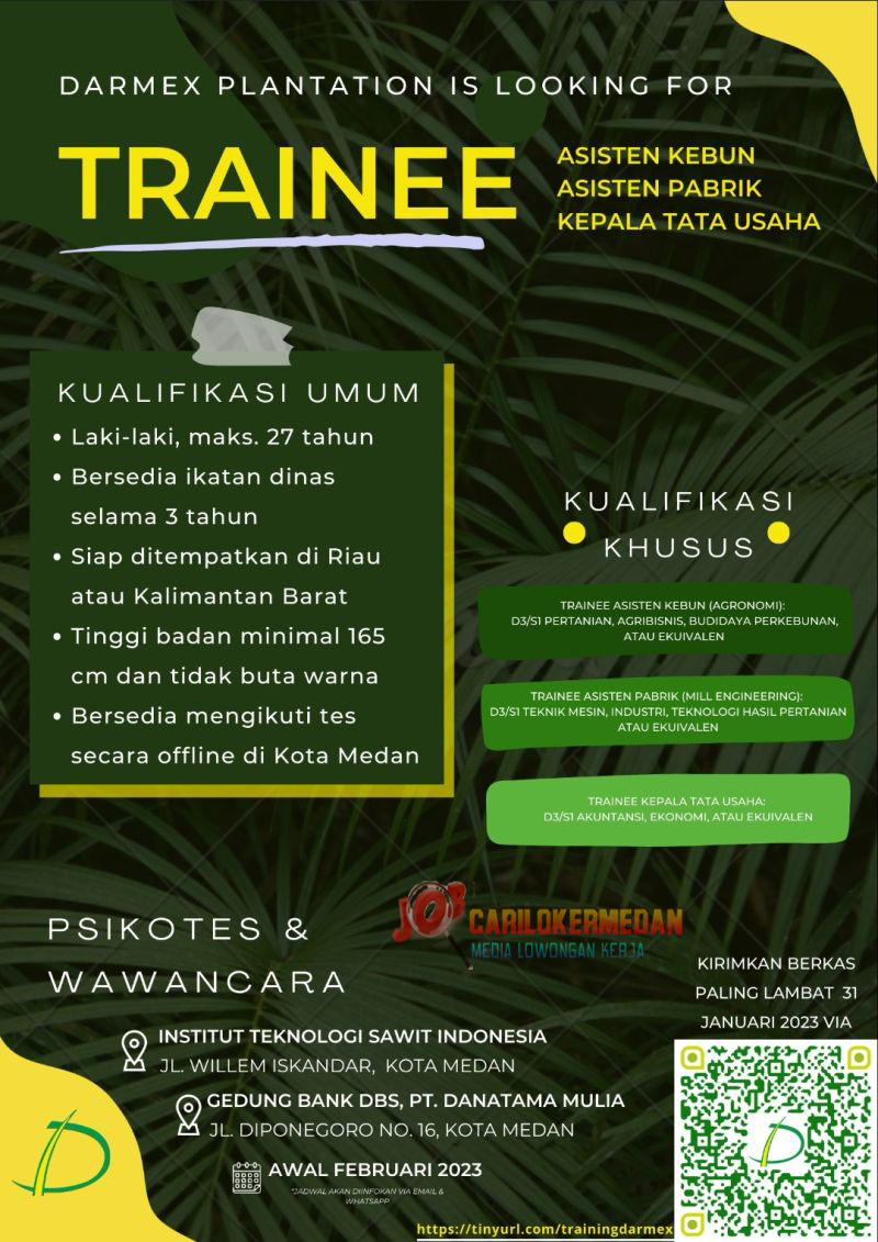 Loker D3 S1 Di PT Dutapalma Nusantara Medan Januari 2023