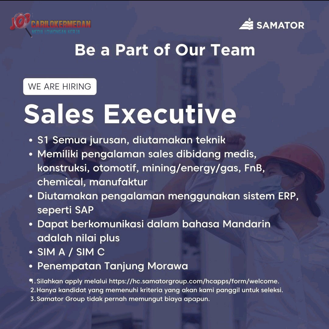 Loker S1 Di Samator Group Tanjung Morawa Januari 2023 1