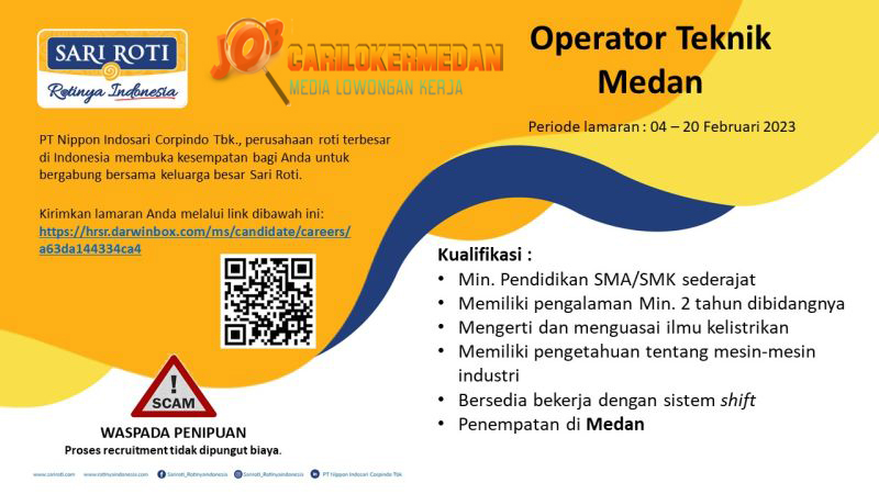 Loker SMA SMK Di PT Nippon Indosari Corpindo Medan 2023