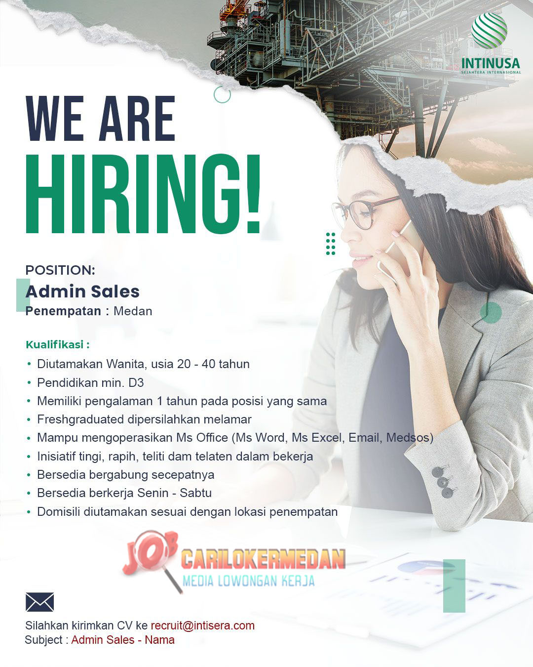 Loker D3 S1 Di PT Intinusa Sejahtera Internasional Medan 2023