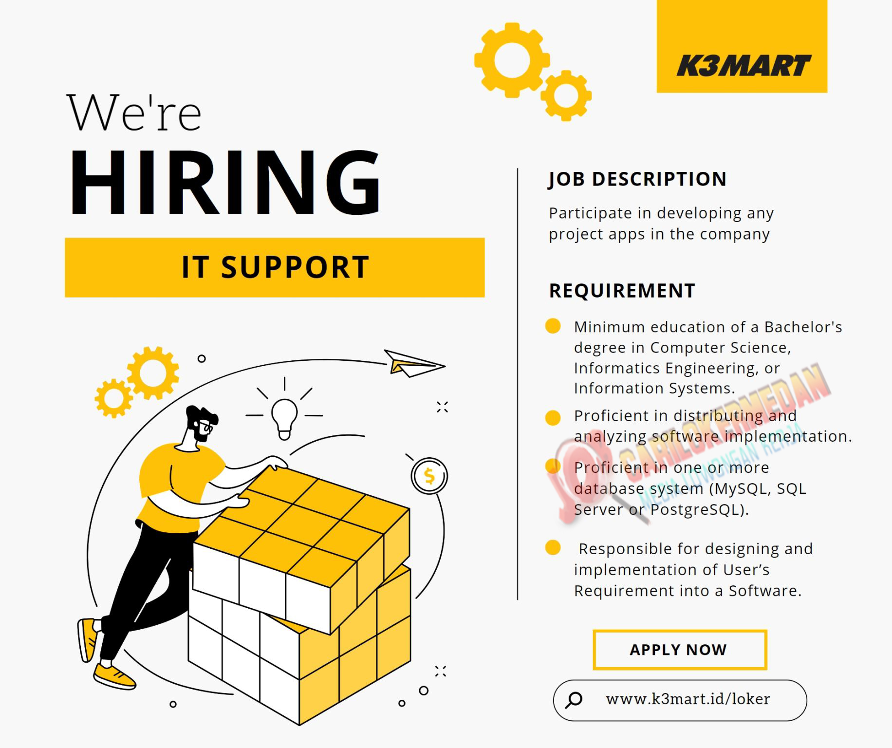 Loker S1 Di PT Katiga Ritel Strengindo K3 Mart Medan April 2023