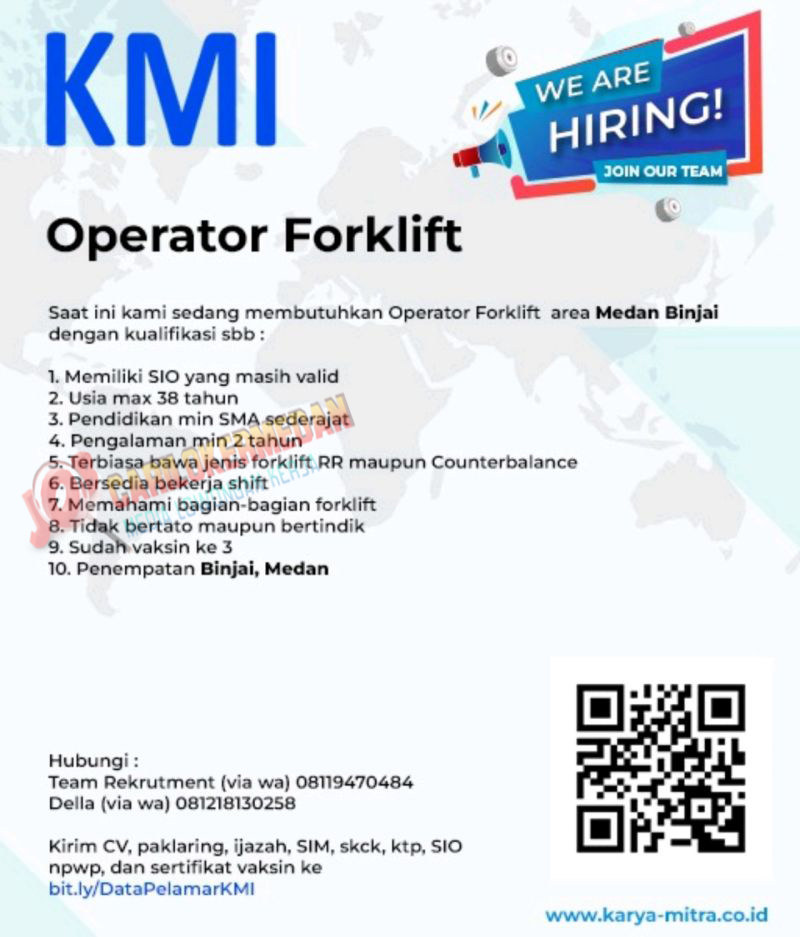 Loker SMA SMK Di PT Karya Mitra Insani Medan Binjai Mei 2023