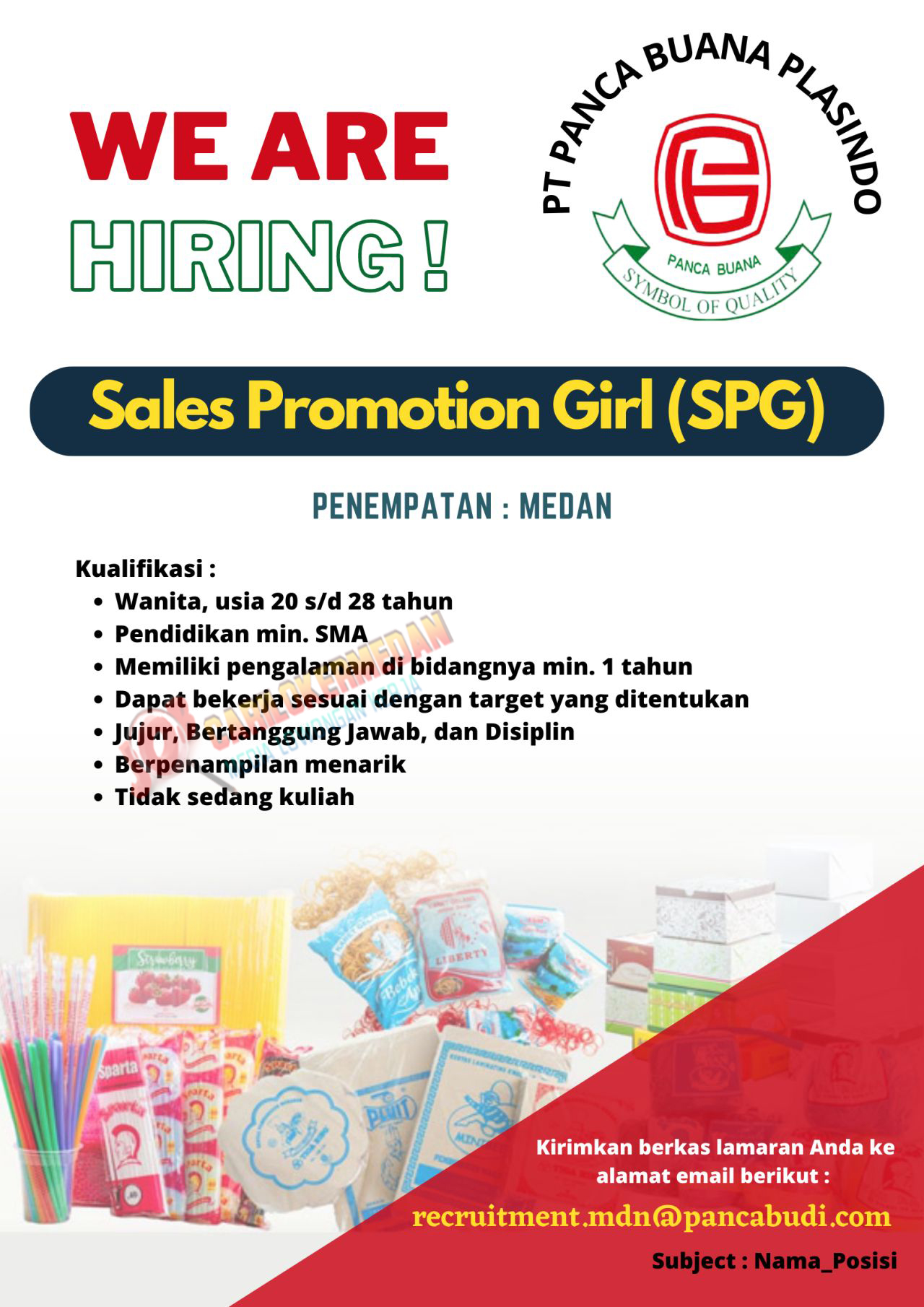 Loker SMA SMK Di PT Panca Buana Plasindo Medan Juni 2023 1