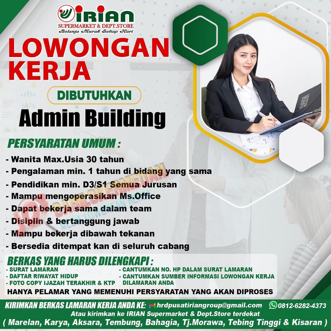 Loker Tamatan SMK STM D3 S1 Di Irian Group Medan Mei 2023 1