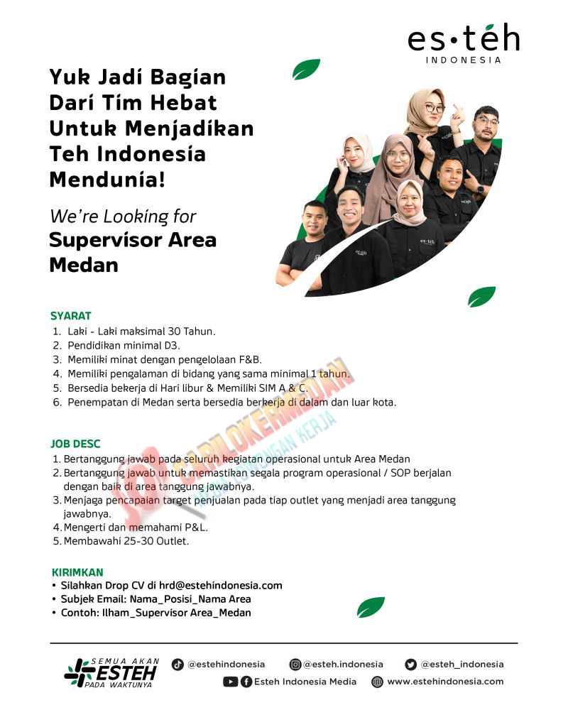 Loker D3 S1 Di PT Esteh Indonesia Makmur Medan Juni 2023