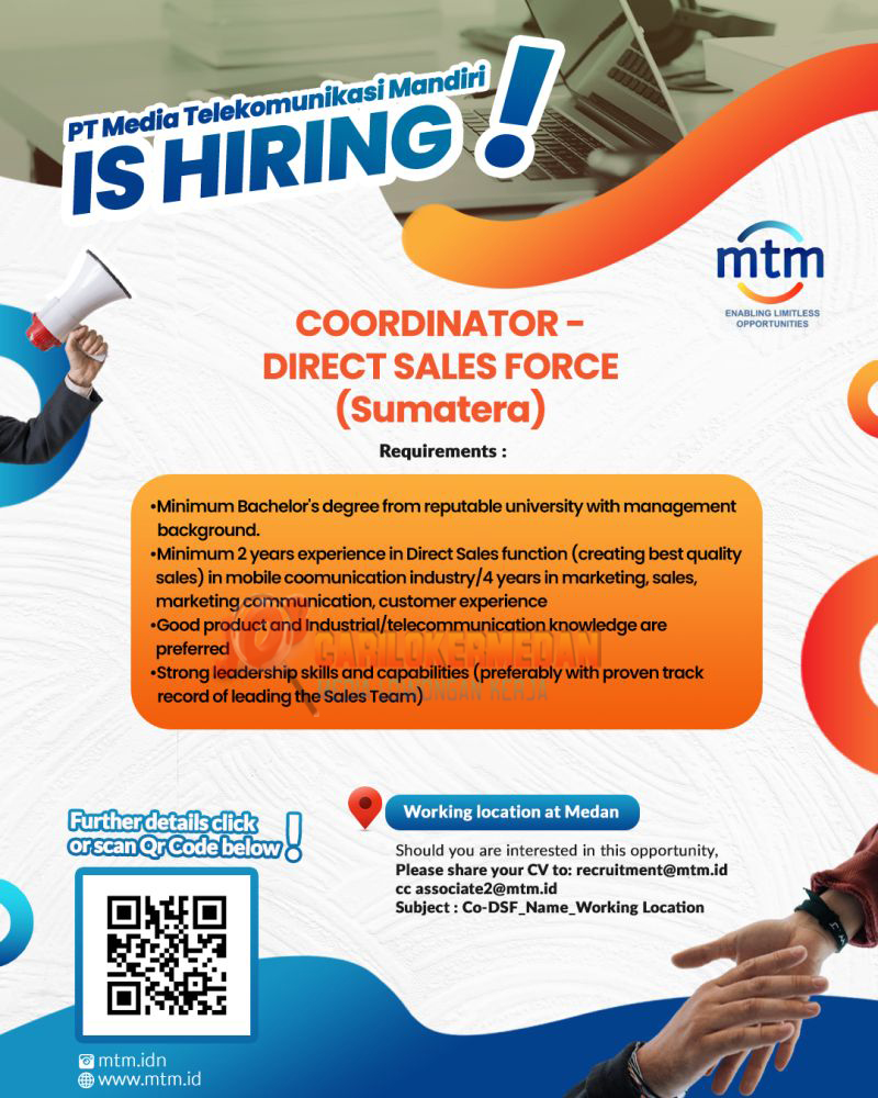 Loker S1 Di PT Media Telekomunikasi Mandiri Medan Juni 2023